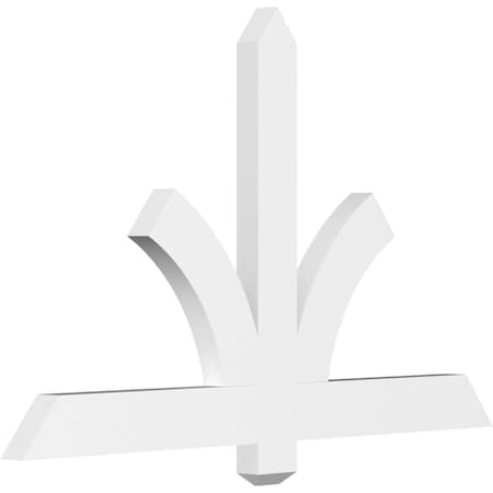 Ekena Millwork Redmond Architectural Grade PVC Gable Bracket, 48"W x 30"H x 2"D x 4"F, 15/12 Pitch GBP048X30X0204RED00